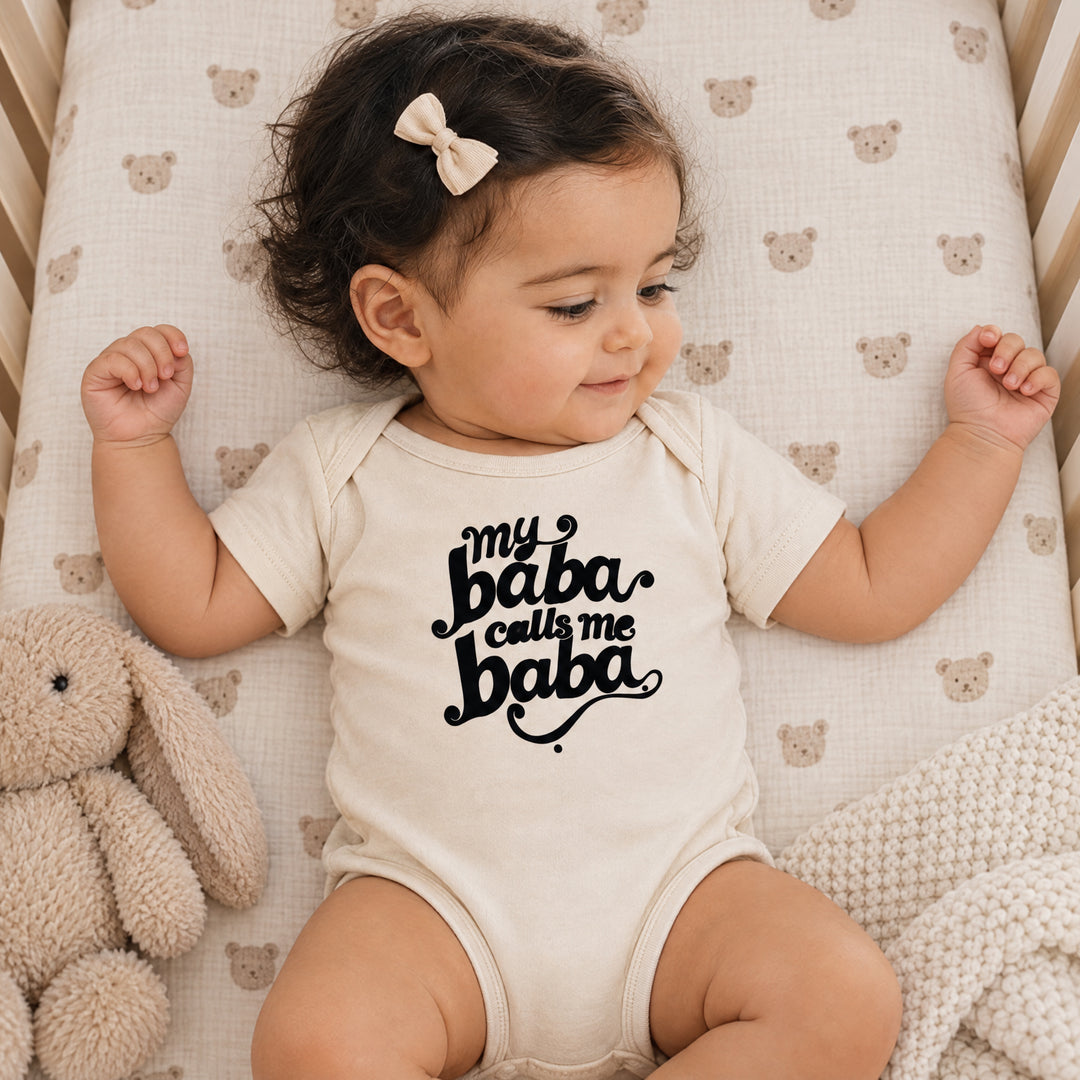 My Baba Calls Me Baba Organic Cotton Onesie