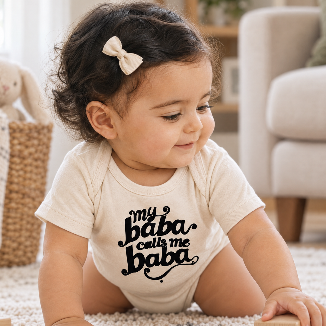 My Baba Calls Me Baba Organic Cotton Onesie