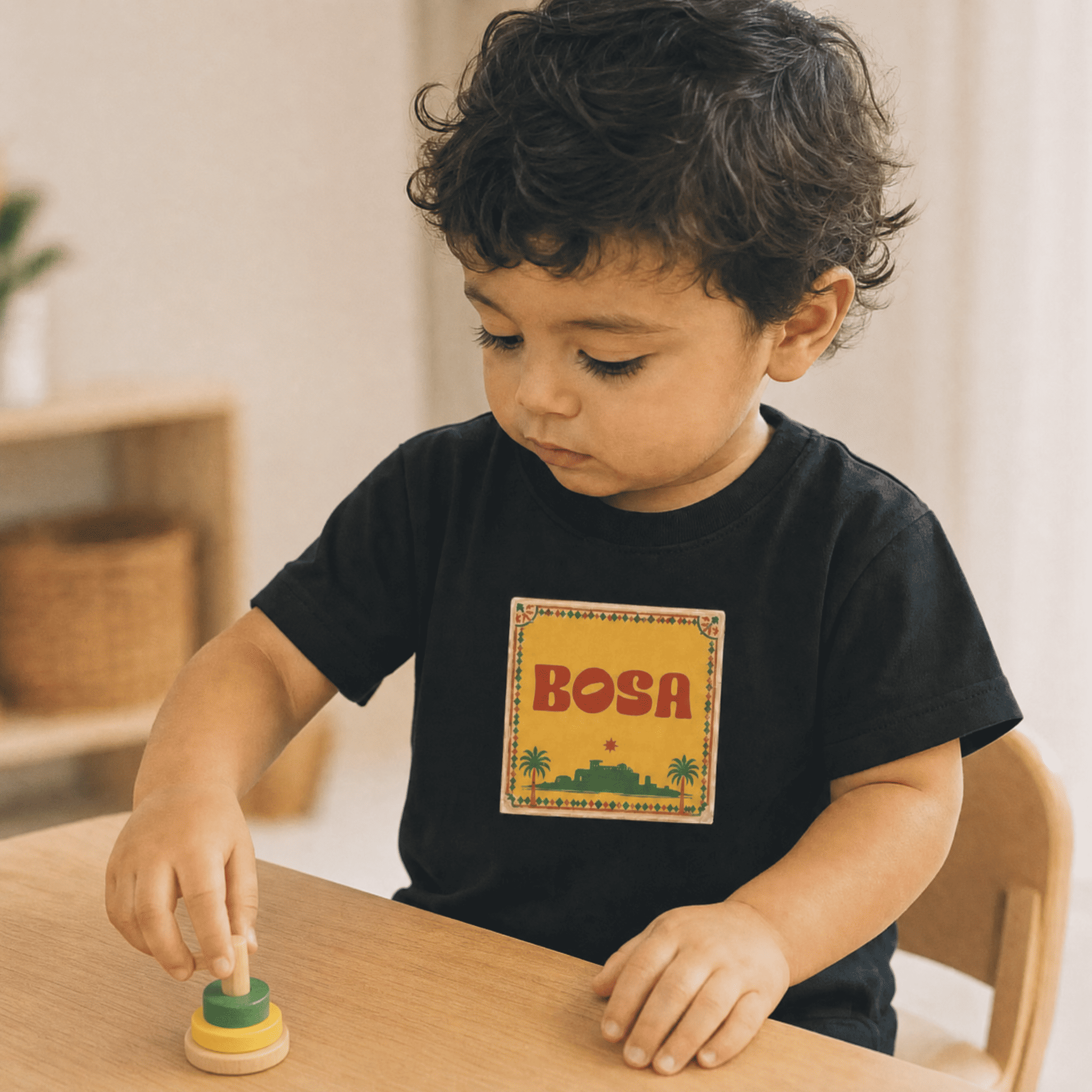 BOSA logo jersey baby t-shirt, Arab diaspora baby clothing by BOSA