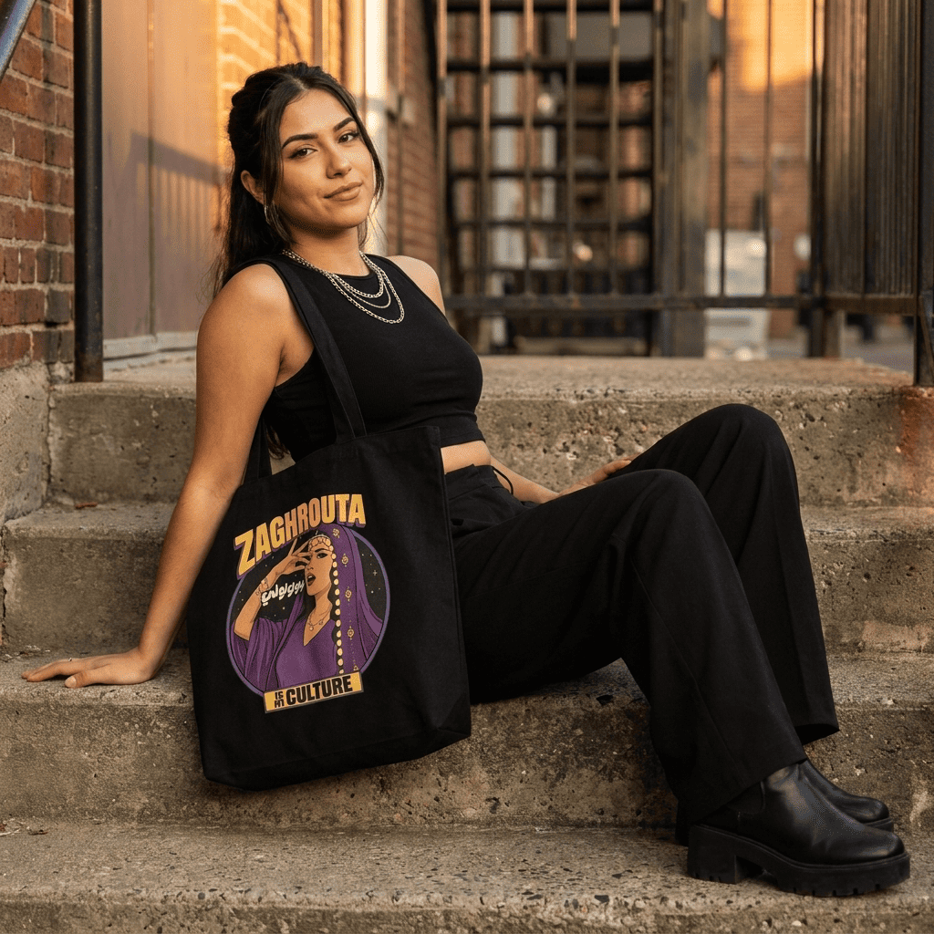Zaghrouta Large Organic Tote Bag