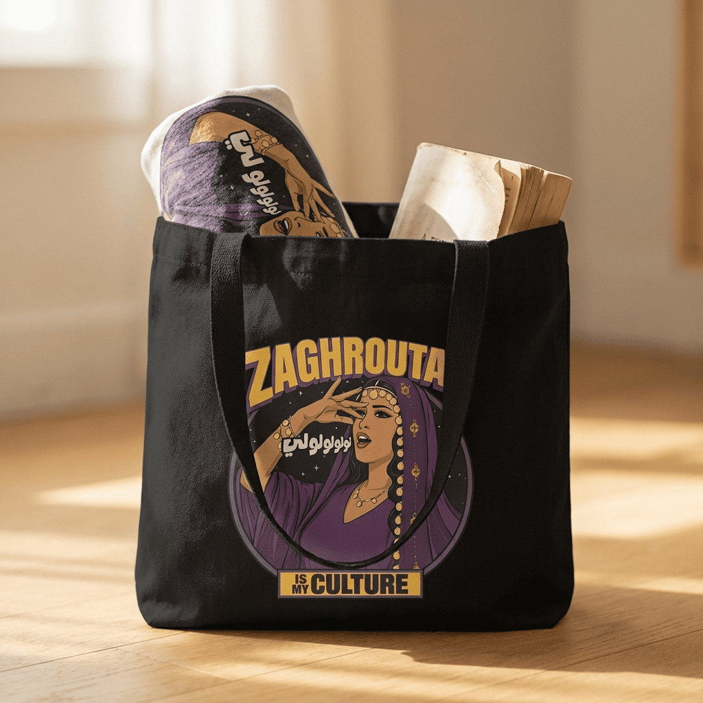 Zaghrouta Large Organic Tote Bag
