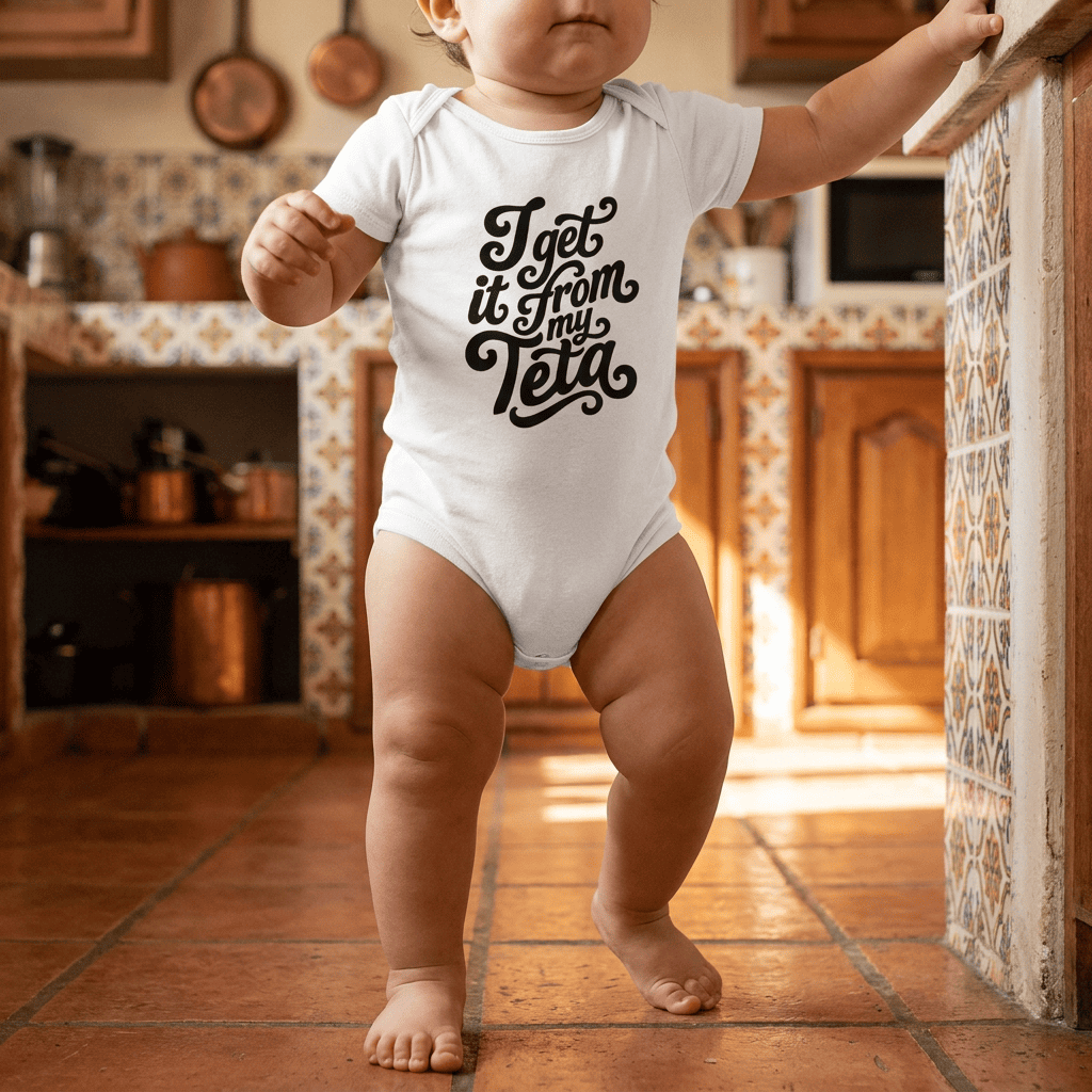 I Get It From My Teta Organic Cotton Baby Bodysuit