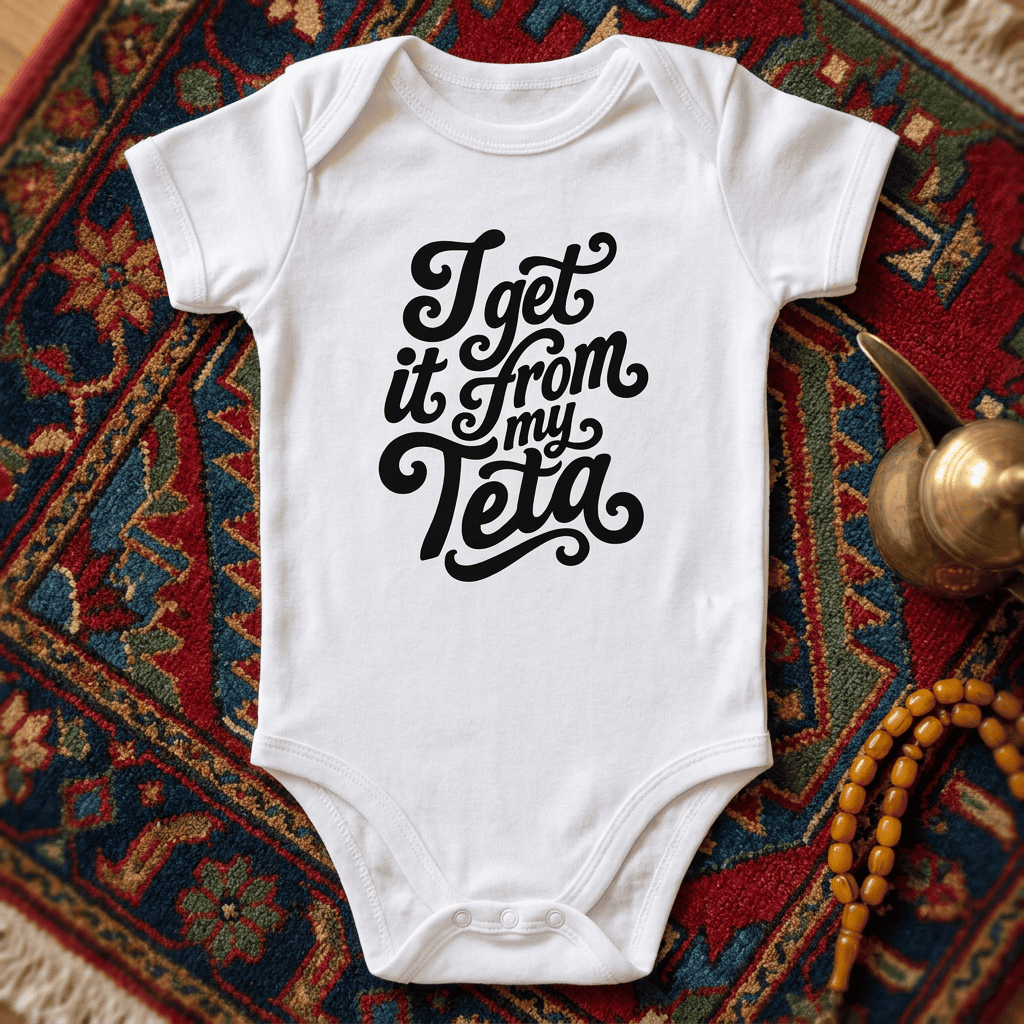 I Get It From My Teta Organic Cotton Baby Bodysuit