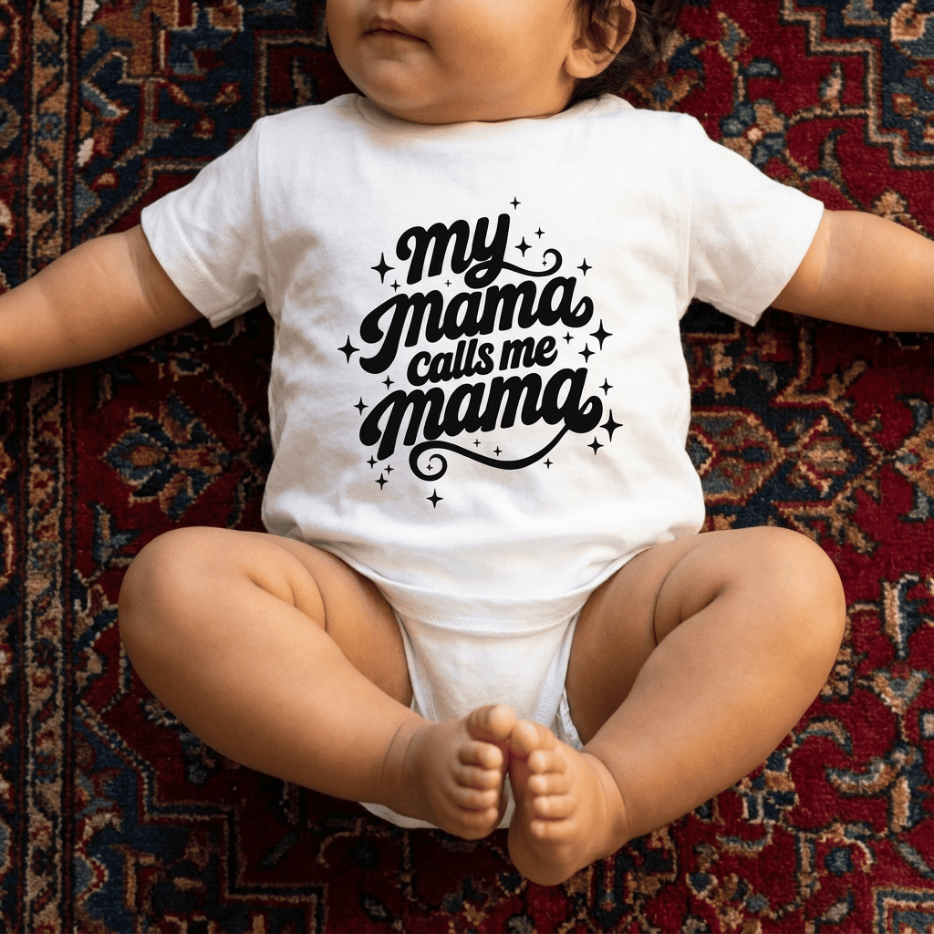 My Mama Calls Me Mama Short Sleeve Baby Tee
