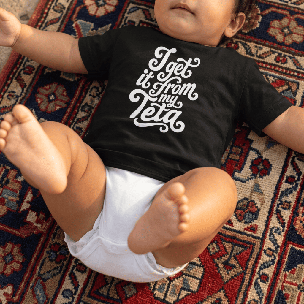 I Get It From My Teta Short Sleeve Baby Tee