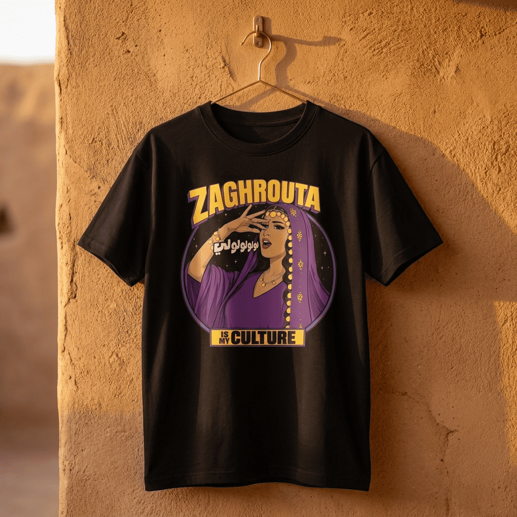 Zaghrouta Women’s Organic Ribbed Neck T-Shirt