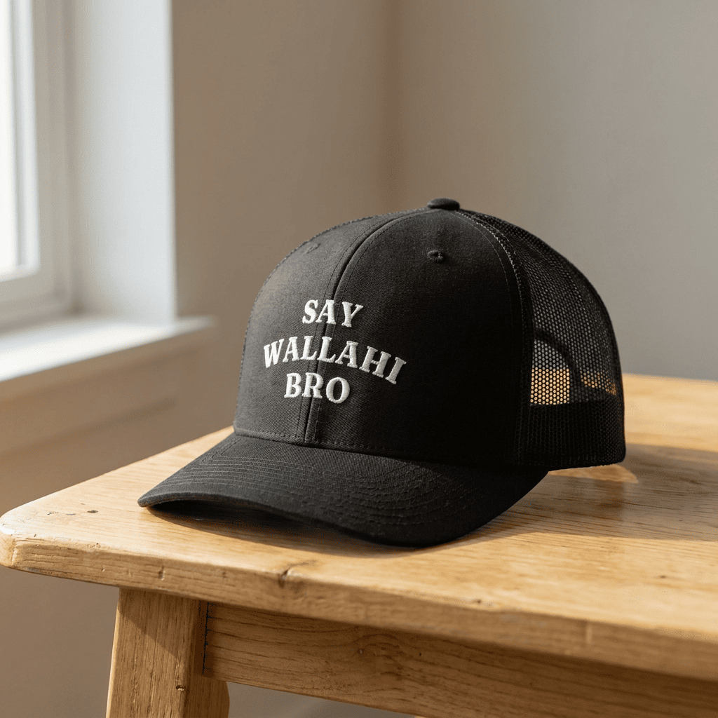 Say Wallahi Bro Trucker Cap