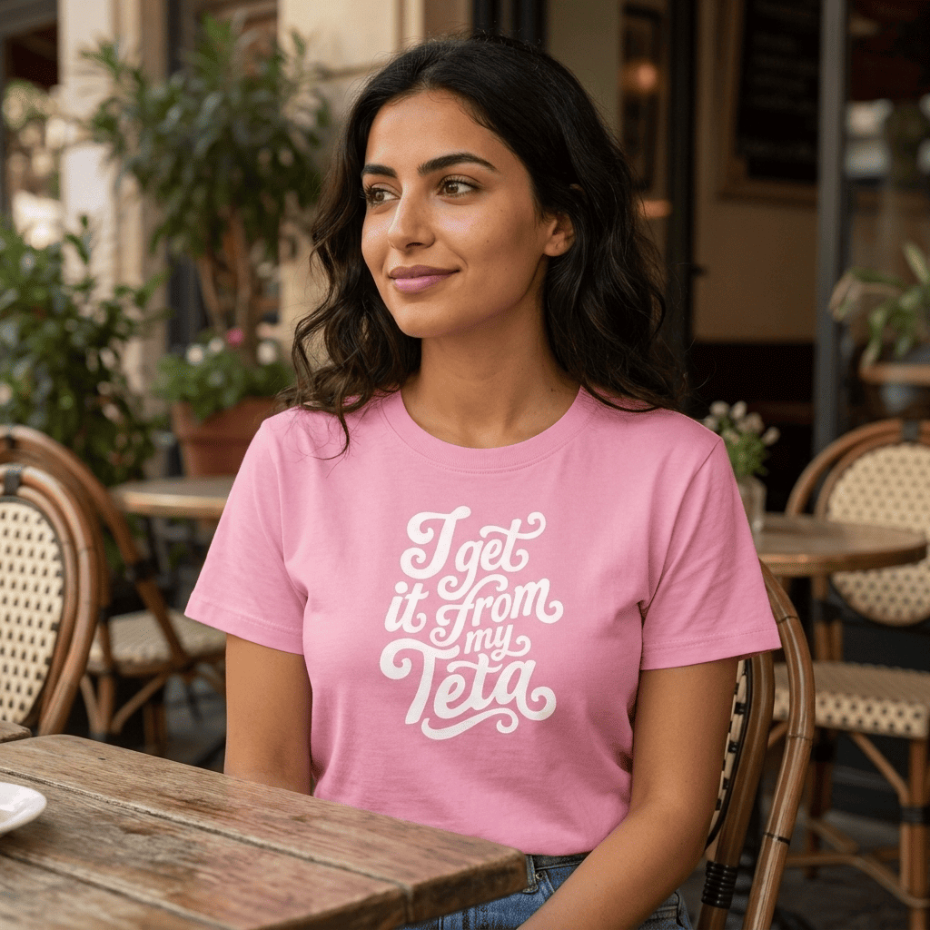 I Get It From My Teta Women’s Organic Ribbed T-Shirt