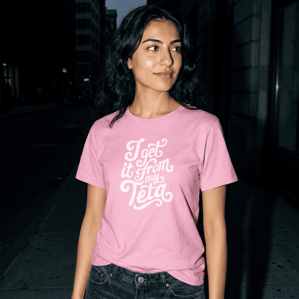 I Get It From My Teta Women’s Organic Ribbed T-Shirt