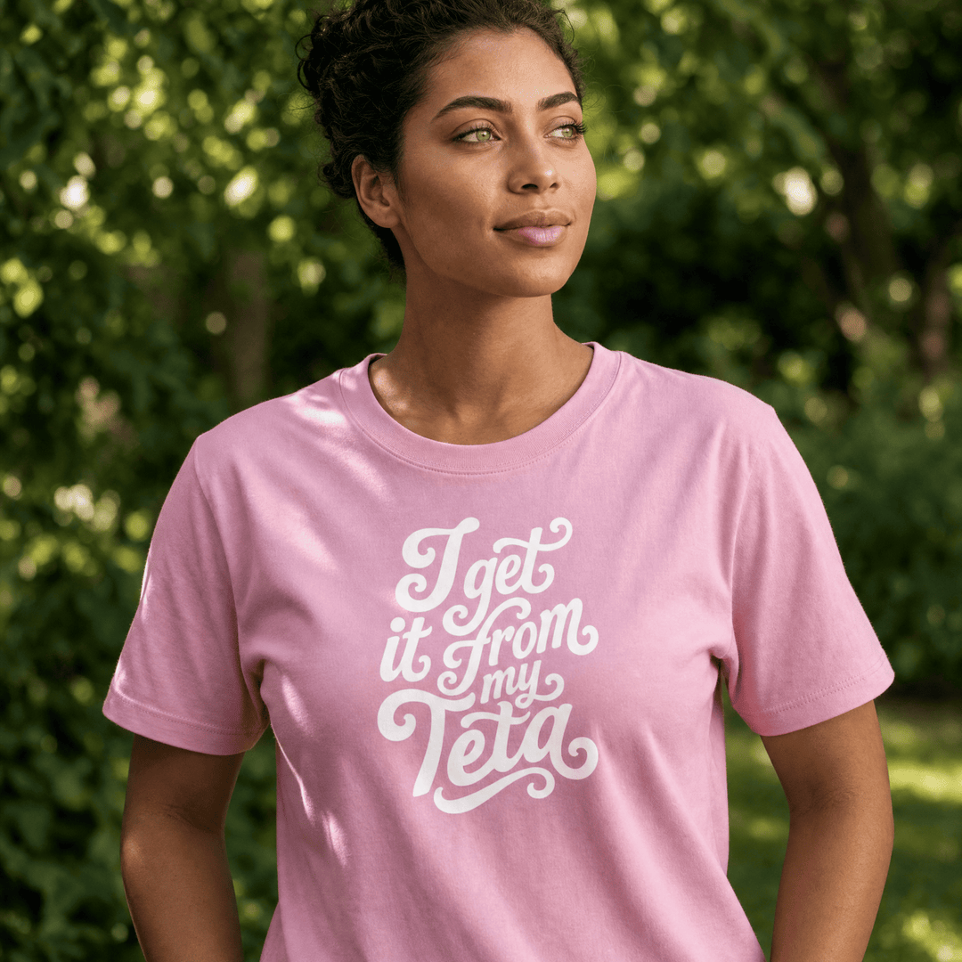 I Get It From My Teta Women’s Organic Ribbed T-Shirt