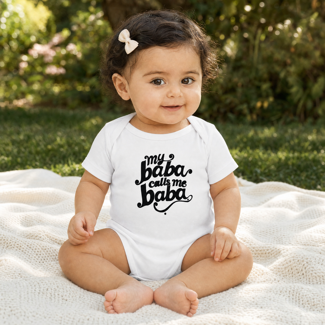 My Baba Calls Me Baba Organic Cotton Onesie