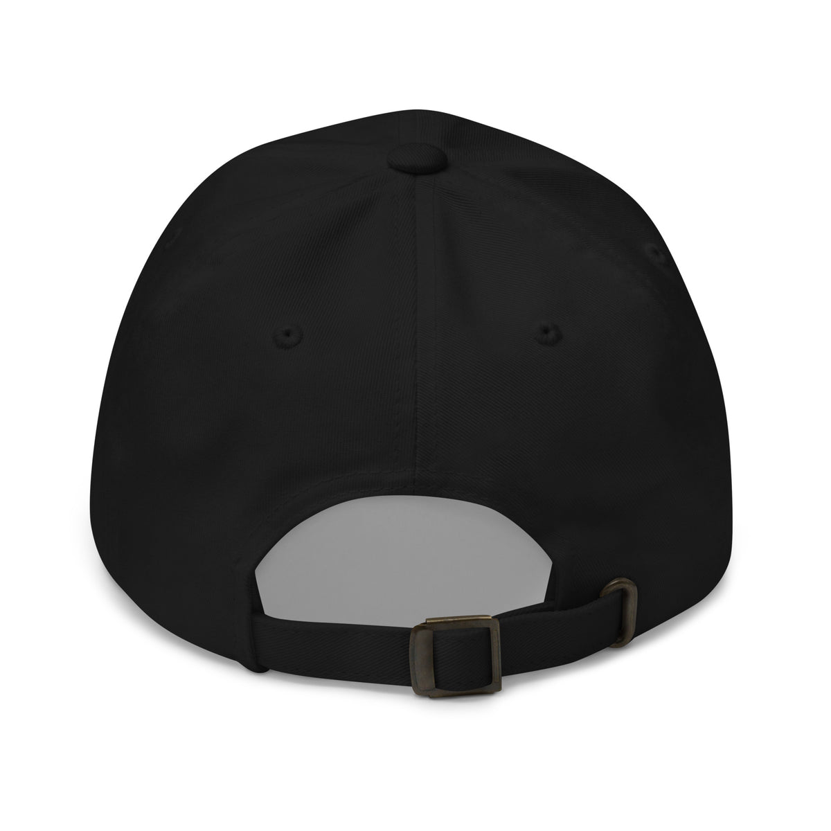Khalas Ba2a embroidered dad hat in black, back view, Arabic slogan cap by BOSA