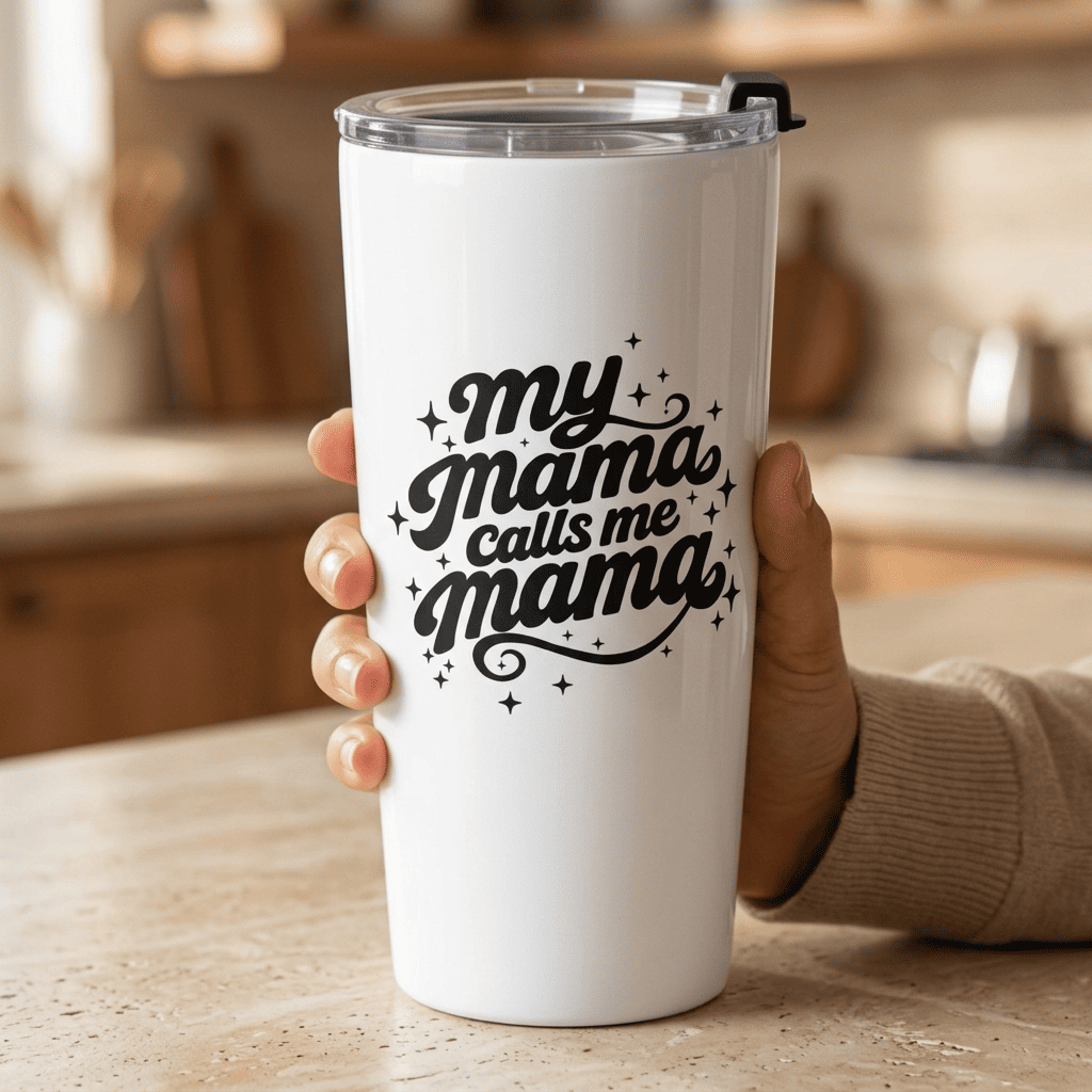 My Mama Calls Me Mama stainless steel tumbler, Arab mom gift by BOSA