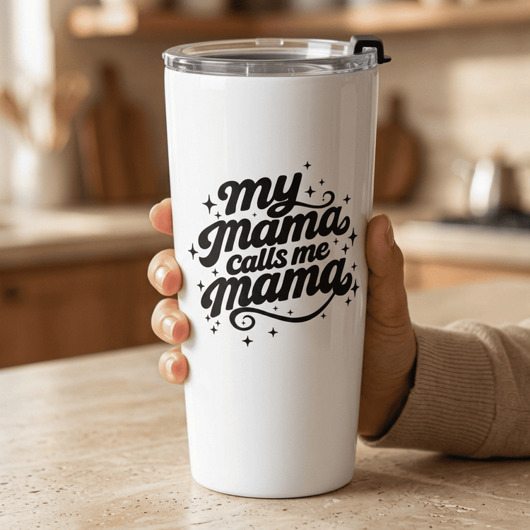 My Mama Calls Me Mama stainless steel tumbler, Arab mom gift by BOSA