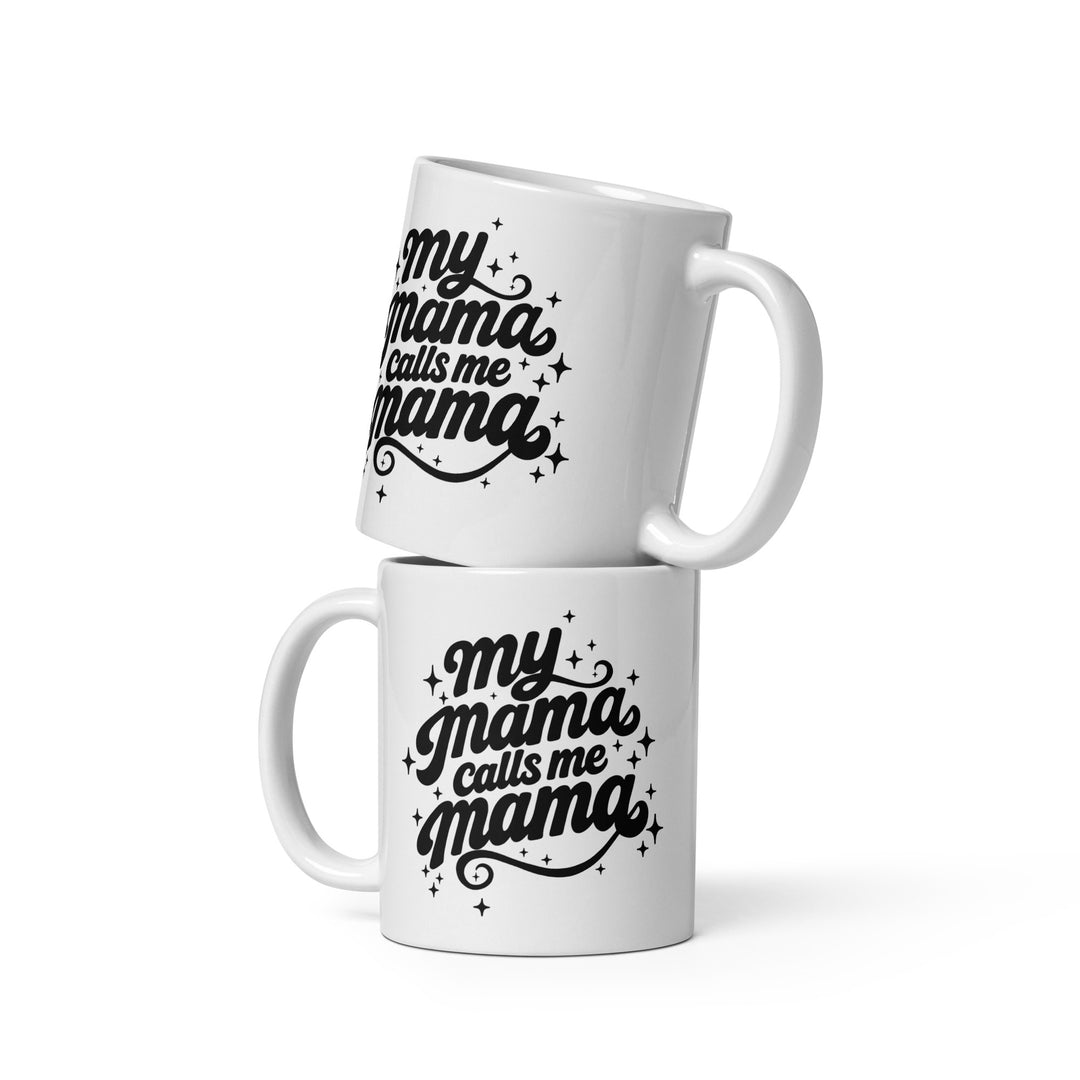 My Mama Calls Me Mama white glossy mug, 11 oz, Arab mom gift by BOSA