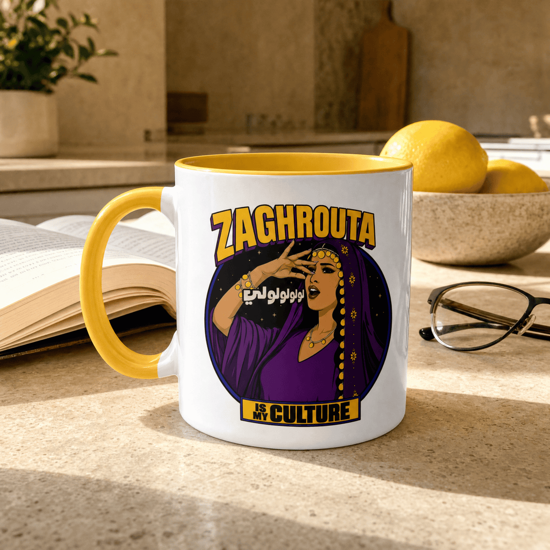 Zaghrouta ceramic mug, Arab celebration gift by BOSA