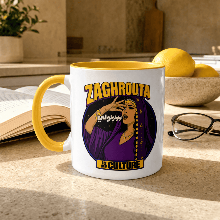 Zaghrouta ceramic mug, Arab celebration gift by BOSA